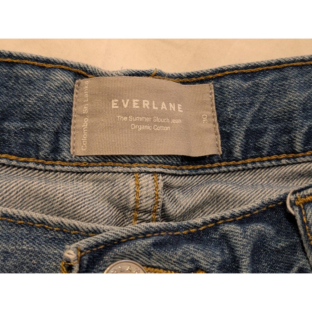 Everlane Summer Slouch Jeans Size 30 Organic Cotton High Rise